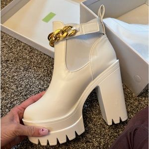 Chunky Heel Combat Boots